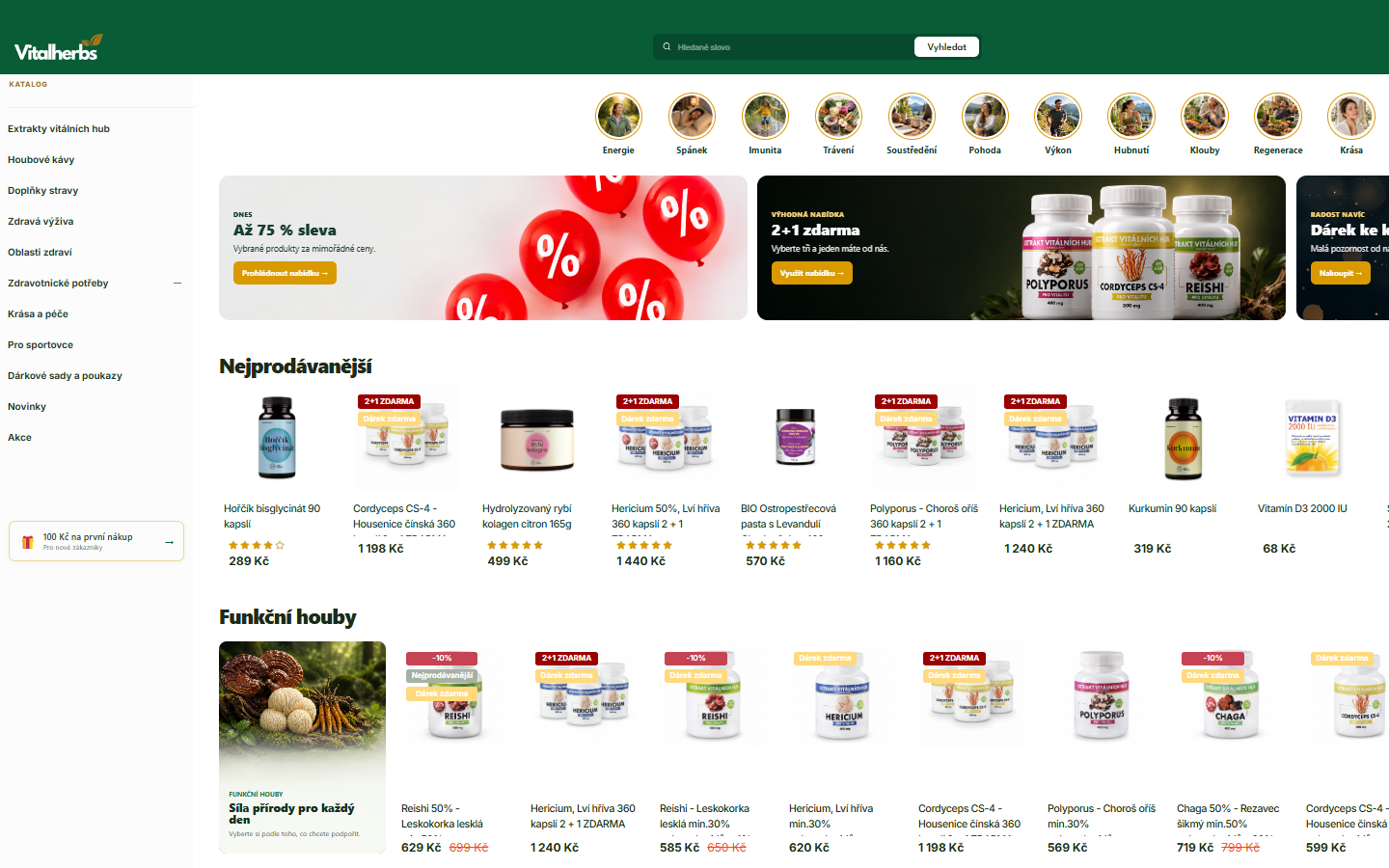 Vitalherbs.cz – e-shop na platformě Upgates