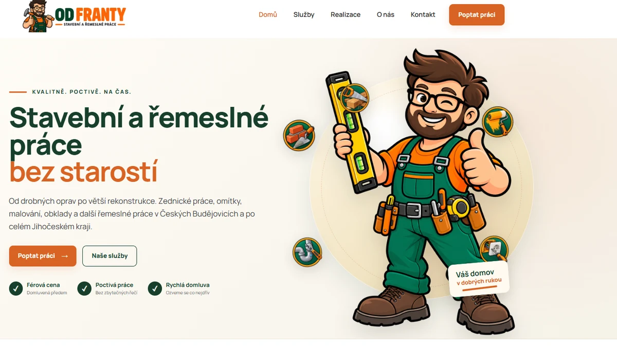 OdFranty.cz – web stavebních a řemeslných služeb